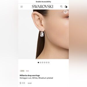 Swarovski Silver Millenia Drop Earrings